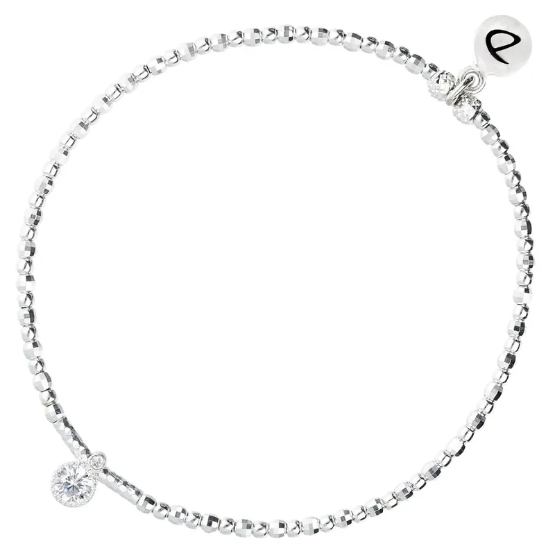 Quantité Limitée BRACELET ÉLASTIQUE OXYDE TUBES LISSES SILVER