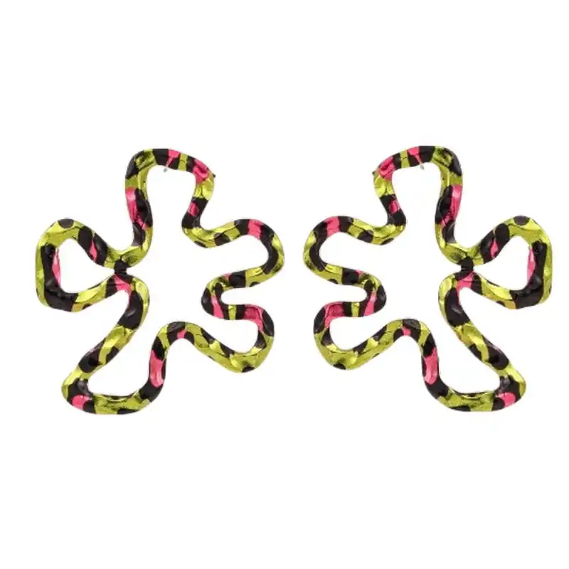 Réduction Boucles d'oreilles fantaisie acier inoxydable colorées