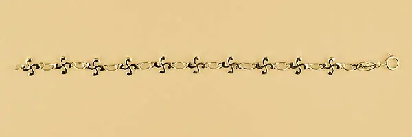 Prix Réduit BRACELET CROIX BASQUE | Bracelet Plaqué Or 10 croix basque M1 | BIJOUX REGIONAUX | MADILAR