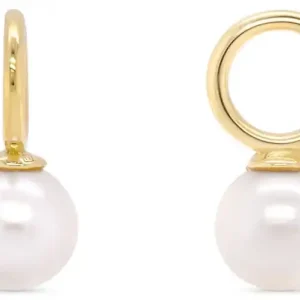 Remise Perles Libres culture d'eau douce 7-7.5mm interchangeables en or jaune 10k