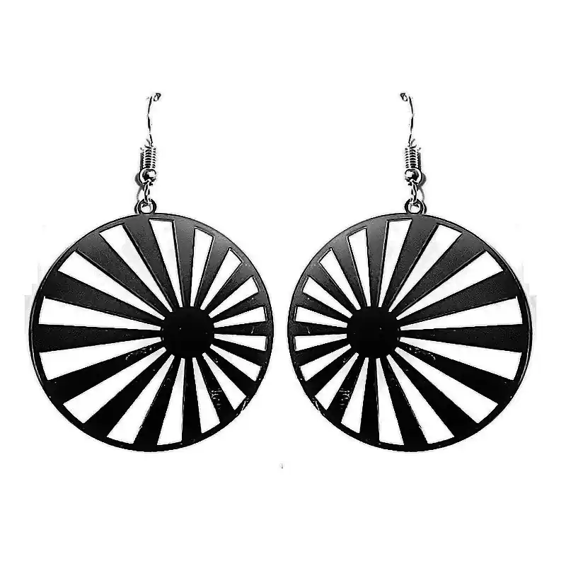 Produit De Marque Boucles d'oreilles fantaisie filigrane Japon noir