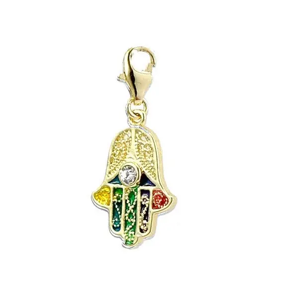 Commande En Gros Collection Charm main de Fatma colorée cz