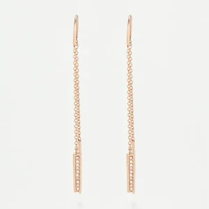 Promotion Boucles d'oreilles Or Rose 375/1000 "Chloris" Diamant 0,08ct