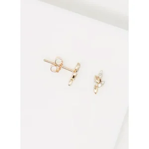 Vente Flash Boucles d'oreilles Or Rose 375/1000 "Lola" Diamant 0,05/8