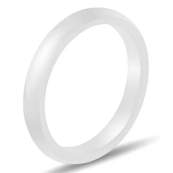 Original Bague céramique pour femme - Anneau blanc