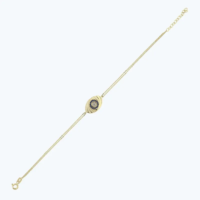 Remise Bracelet Jonc en Or Œil Porte-Bonheur