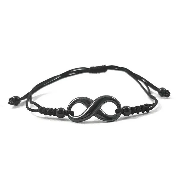 Original Bracelet cordon céramique pour femme - Infini noir