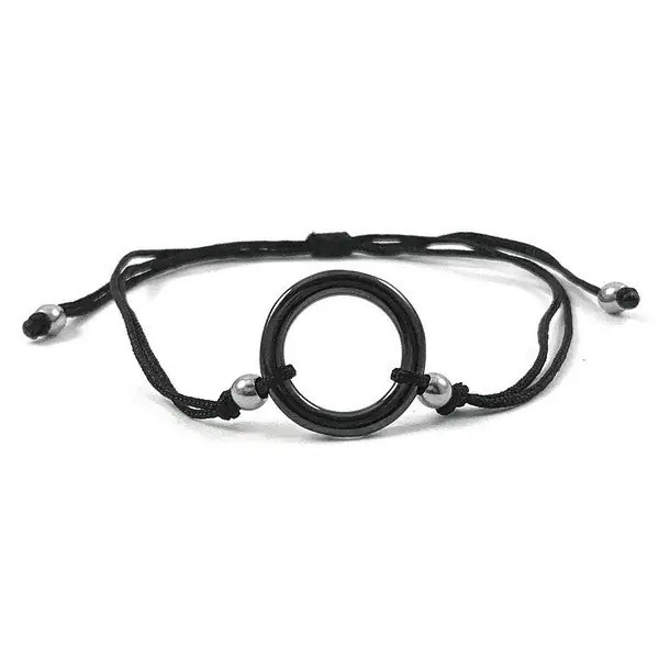 Seulement Aujourd’hui Bracelet cordon céramique pour femme - Cercle noir