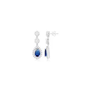 Soldes Boucles d'oreilles Or Blanc 375/1000 "Historia" Diamant 0,36ct