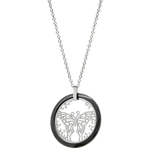 Remise Collier acier et céramique - Papillon - anthracite