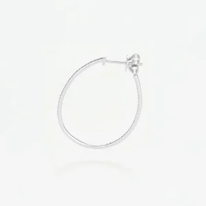 Seulement Aujourd’hui Boucles d'oreilles Or Blanc 375/1000 "Mani" Diamant 0,3ct