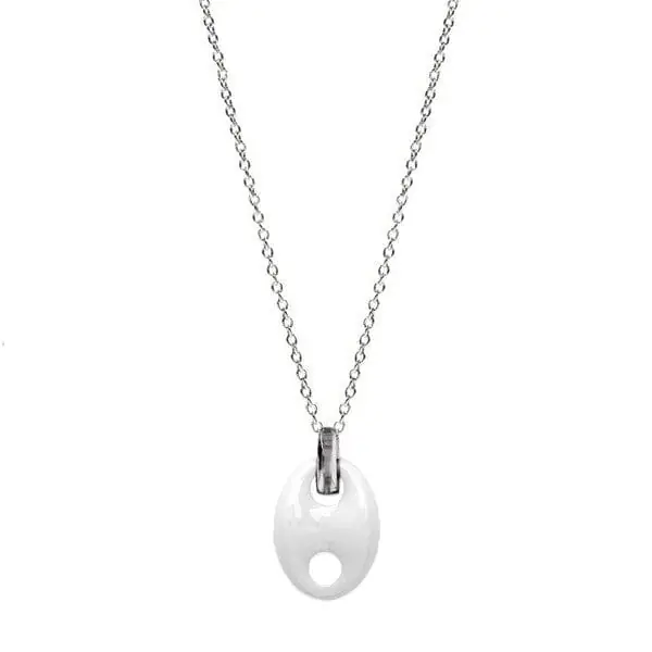 Produit De Marque Collier acier céramique pour femme - Grain de café