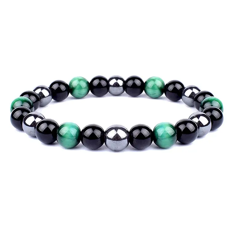 Achetez Aujourd’hui Bracelet pour femme - pierres naturelles œil de tigre teint et obsidienne