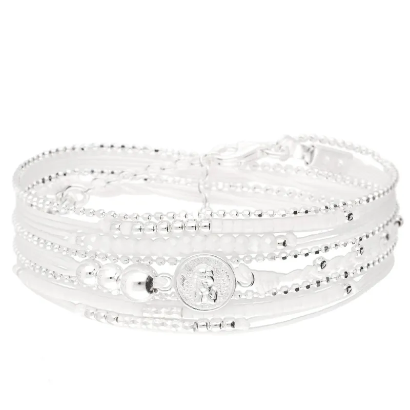 Tendance BRACELET ANGE MULTI TOURS SIXTINE BLANC OPALINE