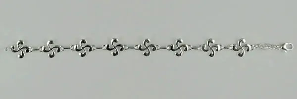 Produit De Marque BRACELET CROIX BASQUE | Bracelet Argent 8 croix basque M2 | BIJOUX REGIONAUX | MADILAR