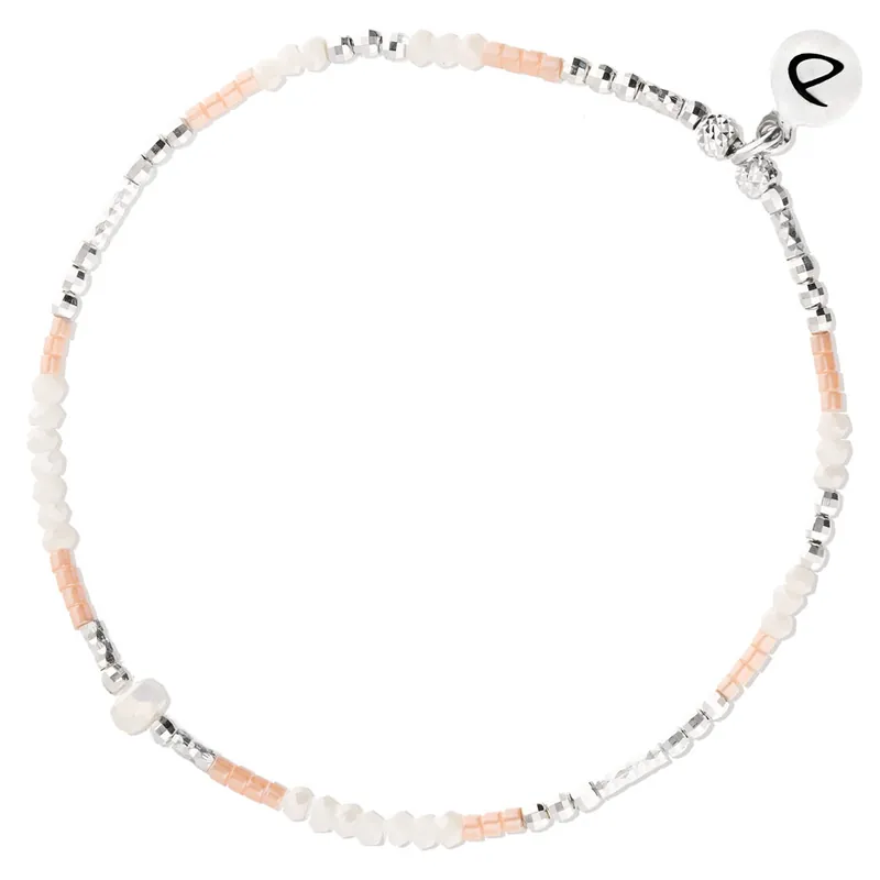 BRACELET ELASTIQUE MYKONOS OPALINE ROSE Acheter Direct