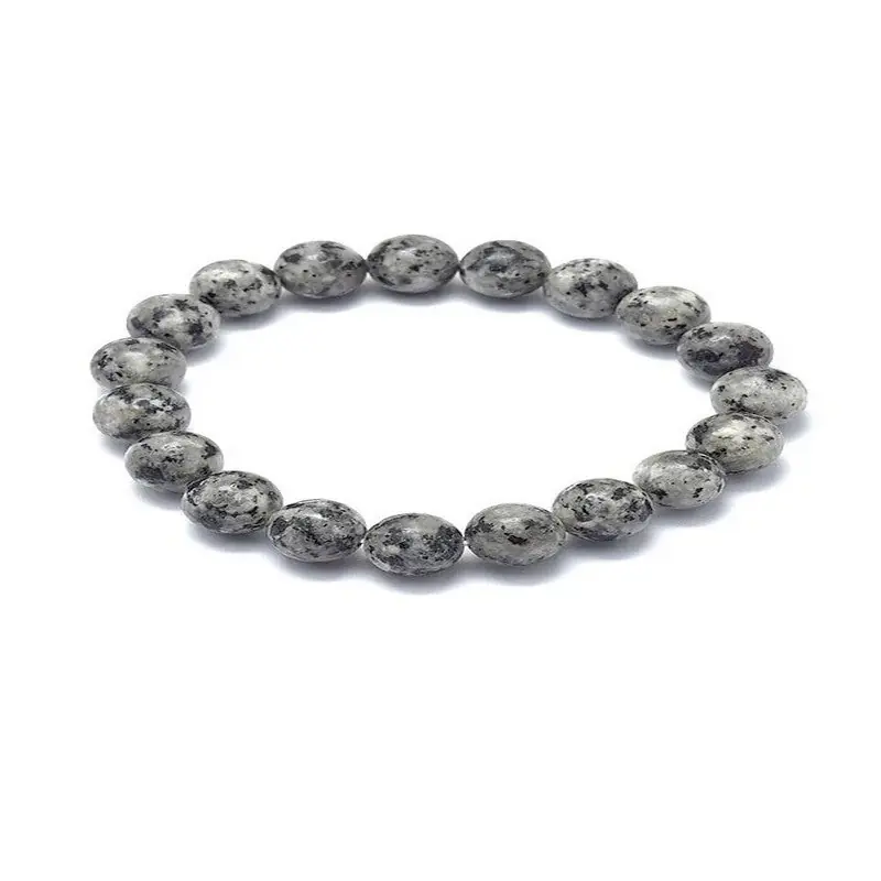 Bracelet pour homme ou femme - pierre naturelle 6 mm - Jaspe sesame Soldes