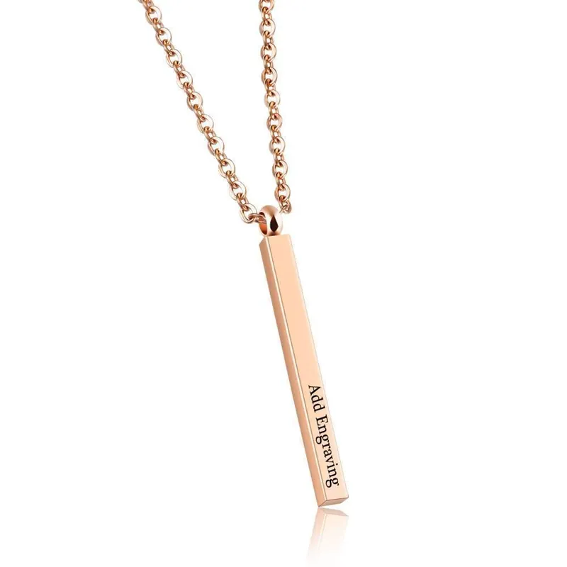 Réduction Collier En Couleur Or Rose Prénom Gravé Cadeaux Personnalisés Pour Les Femmes