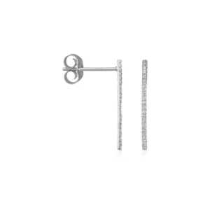 Vente Directe Boucles d'oreilles Or Jaune 375/1000 "Straight fall" Diamant 0,1/40