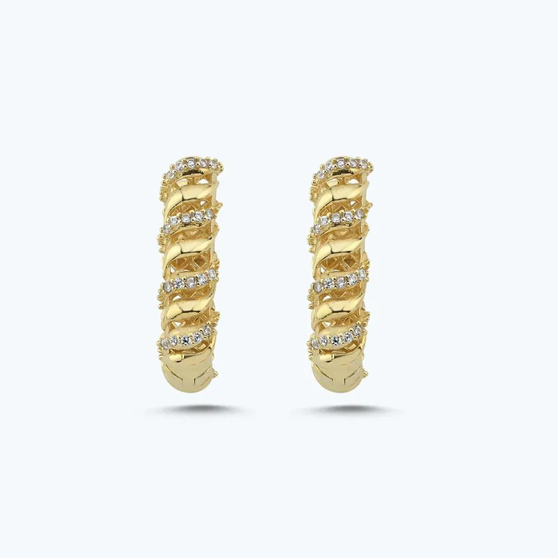 Boucles d’oreilles Créoles en Or avec Pierre Prix Choc
