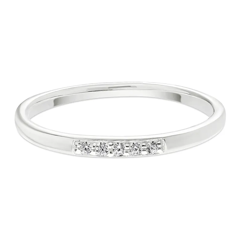 Édition Limitée BAGUE ANNEAU En Argent 925 MARTELÉ 5 OXYDES de Zirconium