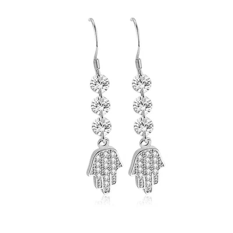 Top Vente Boucles d'oreilles argent 925 Main de Fatma Aïcha