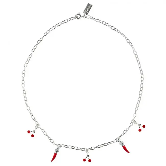 Promotion Saisonnière BIJOUX CERISES BASQUE | Collier Argent ITXASSOU & Croix basques | COLLECTION BASQUE | MADILAR |