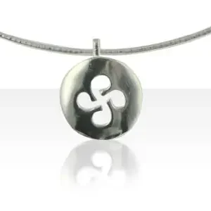 Acheter Direct COLLIER BASQUE | Collier Argent OMEGA 15/JEREZ/Croix Basque | COLLECTION JEREZ | MADILAR