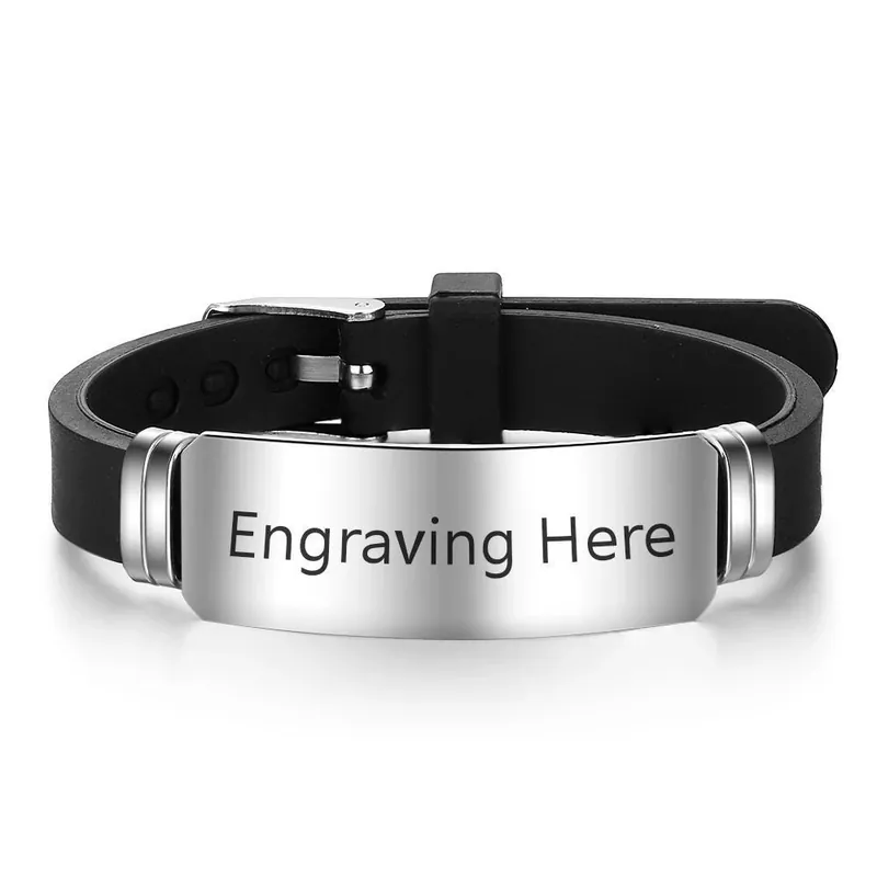 Offre Spéciale Bracelet textes Personnalisés à La Mode Bracelet Homme