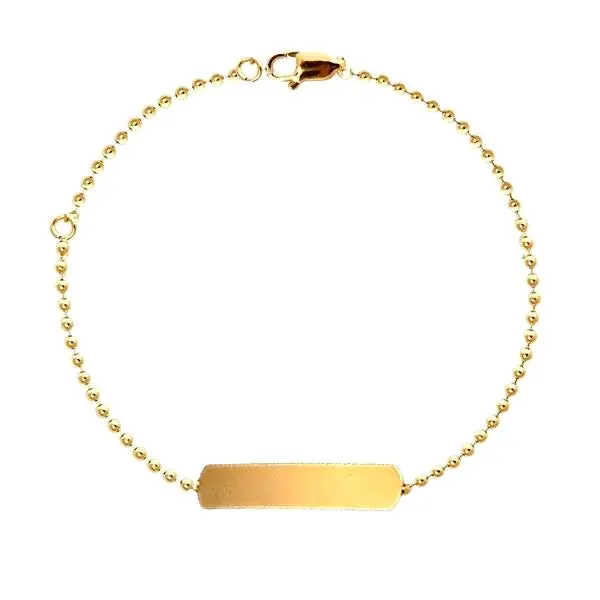 Bracelet gourmette acier inoxydable or Remise