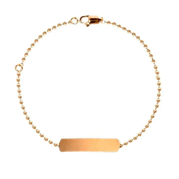 Authentique Bracelet gourmette acier inoxydable or rose