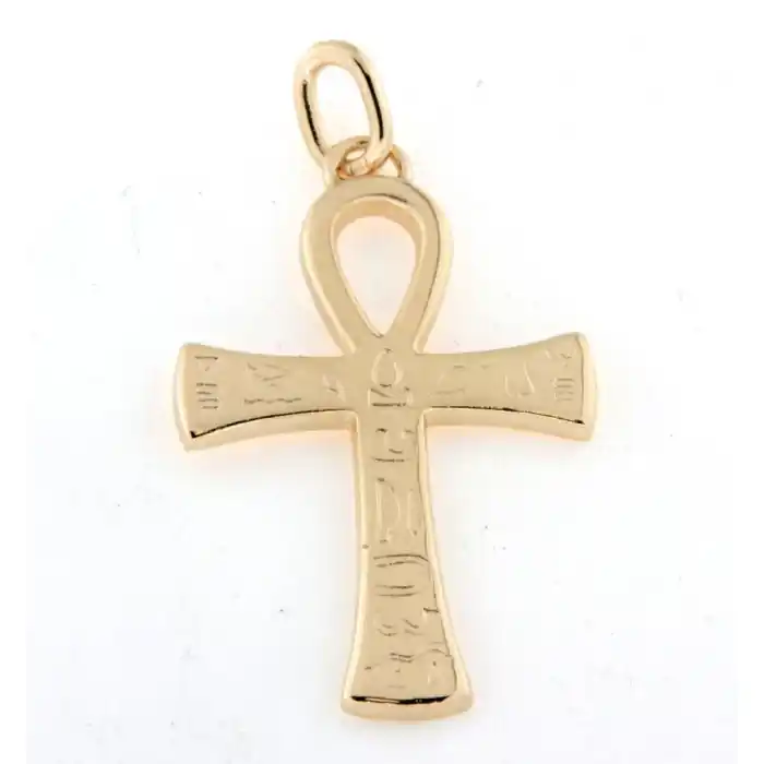 Usine Directe Pendentif croix égyptienne en or