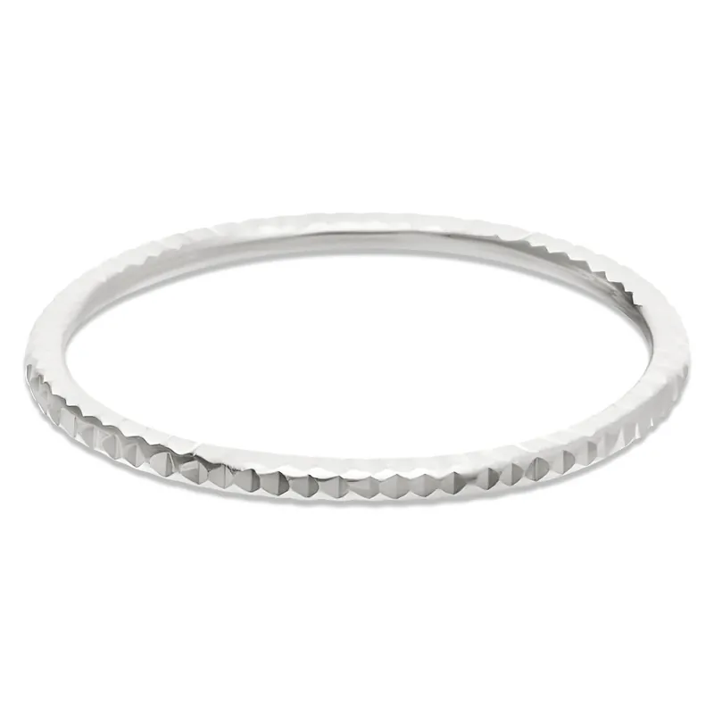 Bague Anneau Cranté Argent 925 Original