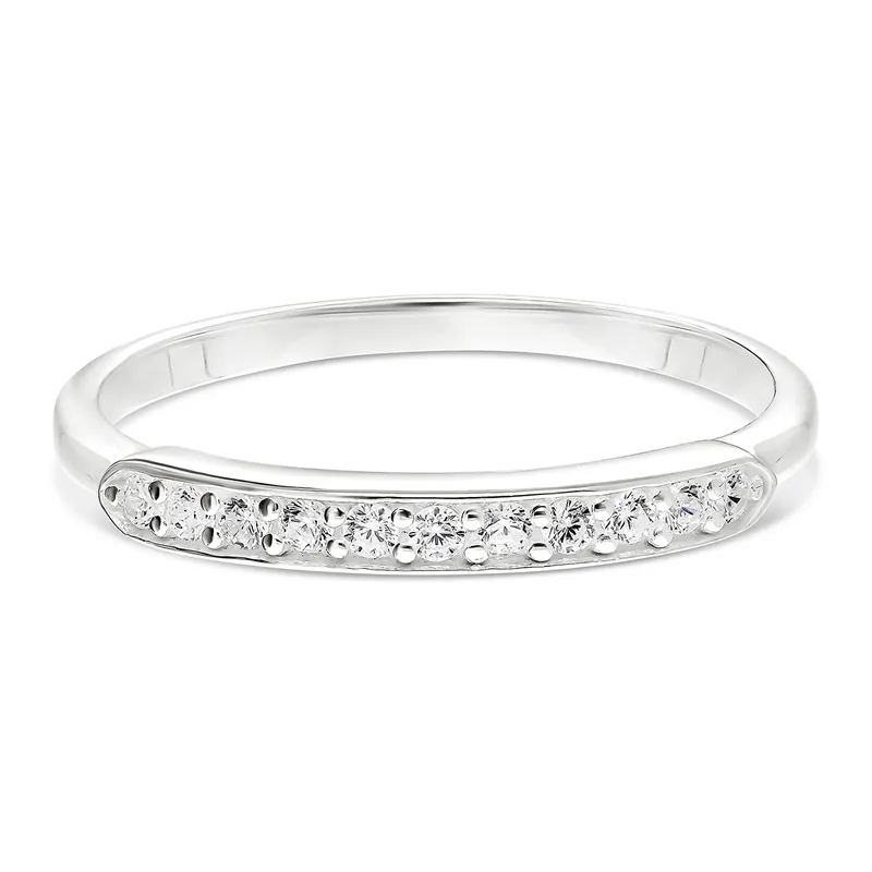 BAGUE ANNEAU LISSE OXYDES BRILLANTS Original