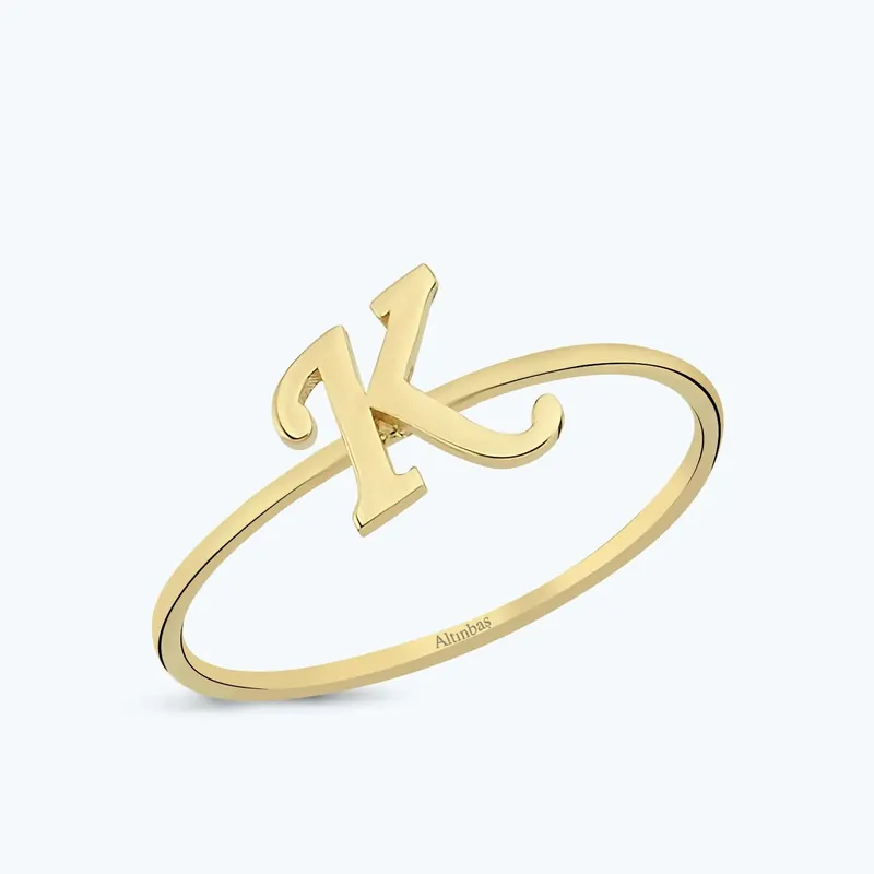 Bague Or Lettre K Édition Limitée