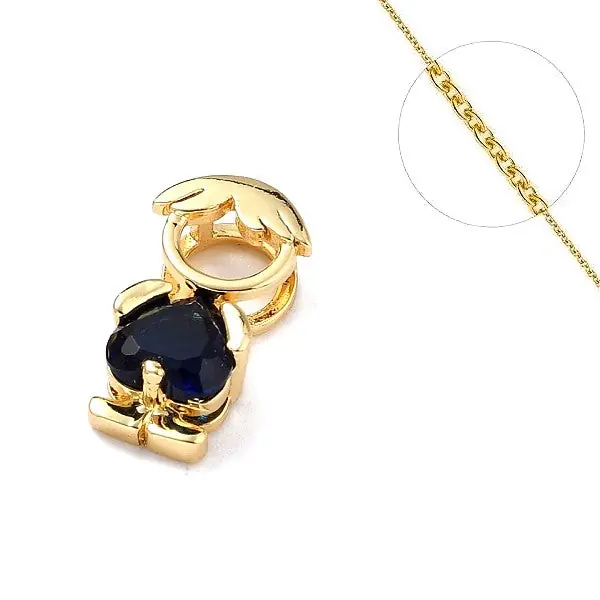 Collier chaine et pendentif zircon cubique garçon Prix Cassé