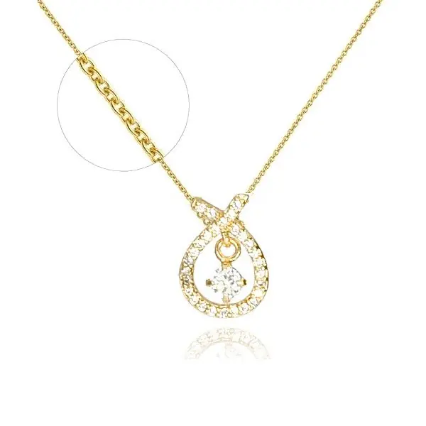 Paiement Sécurisé Collier pour femme noeud diamant CZ