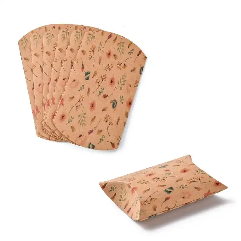 Lot de 10 berlingots oreillers boites cadeaux motif fleurs Livraison Gratuite