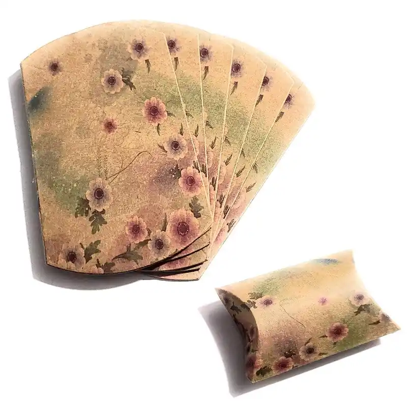Lot de 10 berlingots oreillers boites cadeaux motif floral Meilleure Vente