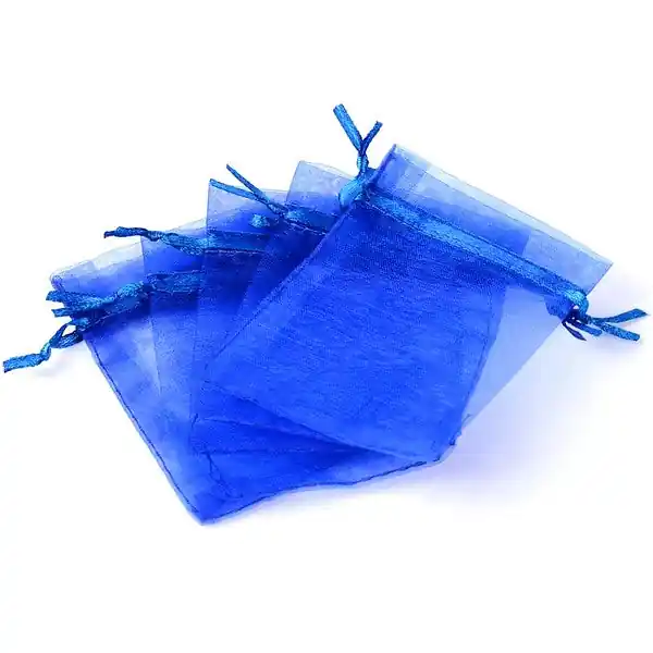 Nouvel Arrivage Pochettes organza - Lot de 100 - 7 * 9 cm Bleu