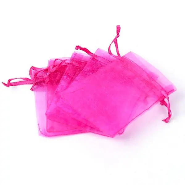 Pochettes organza - Lot de 100 - 7 * 9 cm fushia Solde