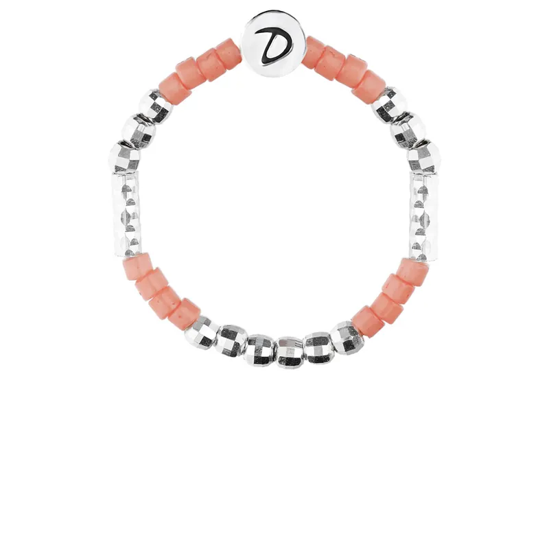 Prix Réduit BAGUE ELASTIQUE MIYUKI CORAIL CLAIR SORRENTO