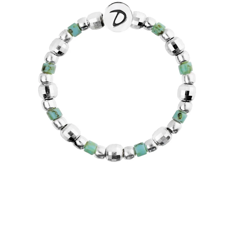 Nouvelle Collection BAGUE ELASTIQUE BASIC TURQUOISE TACHETÉ