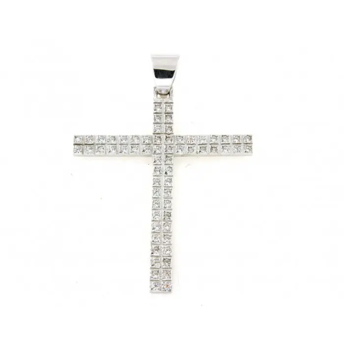 Acheter Direct Croix serti d'oxydes en argent