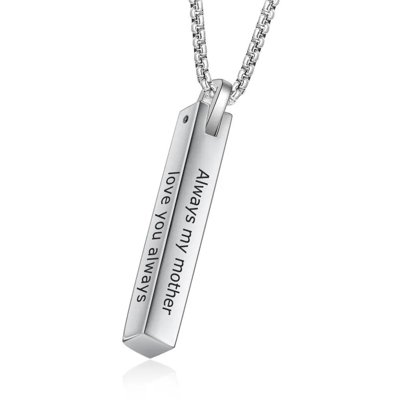Achetez Aujourd’hui Collier Barre Verticale 4 Prénoms Gravés Personnalisé Collier Homme