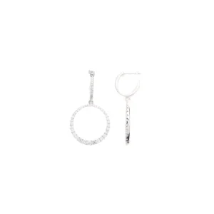 Promotion Saisonnière Boucles d'oreilles " Rondo " Diamant 1,25ct/94 Or Blanc 750/1000
