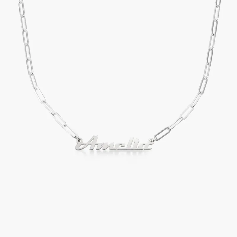 Meilleur Choix Collier Prénom Personnalisé Chaîne à Maillons Pour Elle