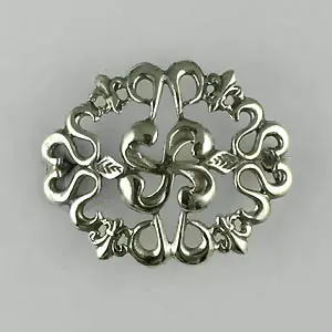 Top Vente BROCHE BASQUE | Broche Argent C.B. 4 LYS | BIJOUX BASQUES | MADILAR |