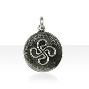 Achat Immédiat PENDENTIF CROIX BASQUE | Médaille Argent STRIEE DECOUPEE| BIJOUX BASQUES | MADILAR |