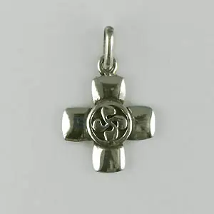 Solde CROIX TRADITIONNELLES BASQUES | Croix Argent LISSE BOMBEE/CB | BIJOUX REGIONAUX | MADILAR |